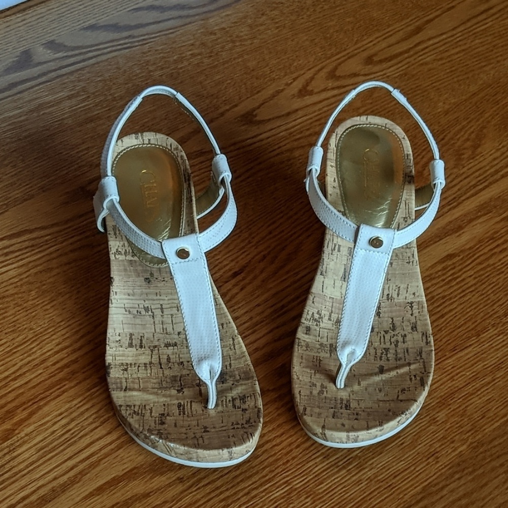 White Chaps Sandals